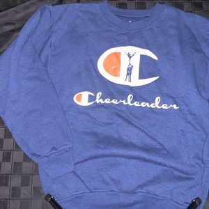 Youth blue champion cheerleader sweatshirt
